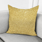Gold Glitter Artwork Print (NOT Real Glitter) Pillow Cover