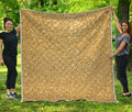 Gold (NOT Real) Glitter Print Quilt