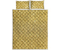 Gold Glitter Artwork Print (NOT Real Glitter) Quilt Bed Set
