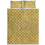 Gold Glitter Artwork Print (NOT Real Glitter) Quilt Bed Set