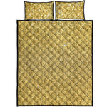 Gold Glitter Artwork Print (NOT Real Glitter) Quilt Bed Set