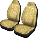 Gold Glitter Artwork Print (NOT Real Glitter) Universal Fit Car Seat Covers