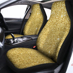 Gold Glitter Artwork Print (NOT Real Glitter) Universal Fit Car Seat Covers