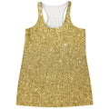 Gold (NOT Real) Glitter Print Women's Racerback Tank Top