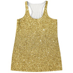 Gold Glitter Artwork Print (NOT Real Glitter) Women's Racerback Tank Top