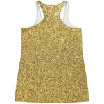 Gold Glitter Artwork Print (NOT Real Glitter) Women's Racerback Tank Top