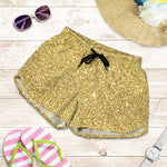 Gold Glitter Artwork Print (NOT Real Glitter) Women's Shorts