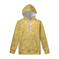 Gold (NOT Real) Glitter Print Pullover Hoodie