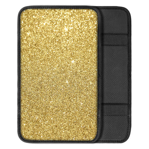 Gold Glitter Texture Print Car Center Console Cover