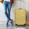 Gold Glitter Texture Print Luggage Cover