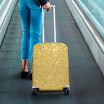 Gold Glitter Texture Print Luggage Cover