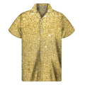 Gold (NOT Real) Glitter Print Men's Short Sleeve Shirt