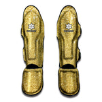 Gold Glitter Texture Print Muay Thai Shin Guard