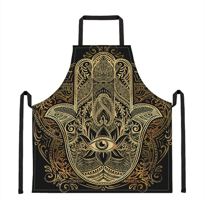 Gold Hamsa Hand Print Apron