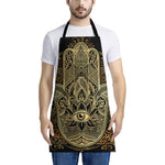 Gold Hamsa Hand Print Apron