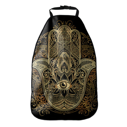 Gold Hamsa Hand Print Car Seat Organizers