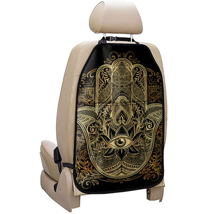 Gold Hamsa Hand Print Car Seat Organizers