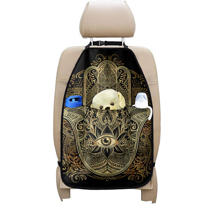 Gold Hamsa Hand Print Car Seat Organizers