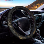 Gold Hamsa Hand Print Car Steering Wheel Cover