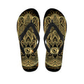 Gold Hamsa Hand Print Flip Flops