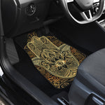 Gold Hamsa Hand Print Front and Back Car Floor Mats