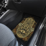 Gold Hamsa Hand Print Front and Back Car Floor Mats