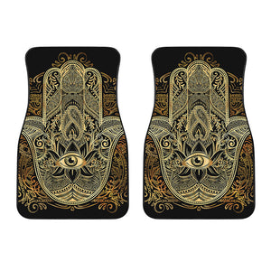 Gold Hamsa Hand Print Front Car Floor Mats