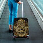 Gold Hamsa Hand Print Luggage Cover