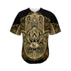 Gold Hamsa Hand Print Men's Baseball Jersey