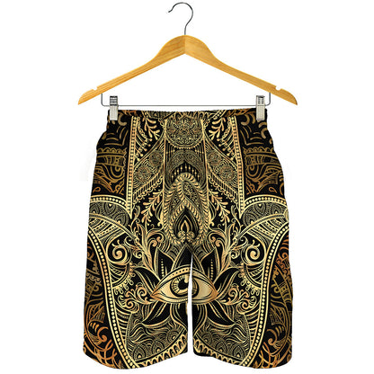 Gold Hamsa Hand Print Men's Shorts