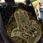 Gold Hamsa Hand Print Pet Car Back Seat Cover