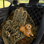 Gold Hamsa Hand Print Pet Car Back Seat Cover