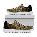 Gold Hamsa Hand Print White Running Shoes