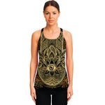 Gold Hamsa Hand Print Women's Racerback Tank Top