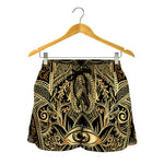 Gold Hamsa Hand Print Women's Shorts