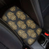 Gold Hamsa Pattern Print Car Center Console Cover