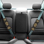 Gold Hamsa Pattern Print Car Seat Belt Covers