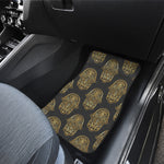 Gold Hamsa Pattern Print Front Car Floor Mats