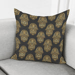 Gold Hamsa Pattern Print Pillow Cover