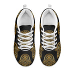 Gold Hamsa Pattern Print White Sneakers