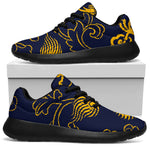 Gold Japanese Dragon Pattern Print Sport Shoes GearFrost