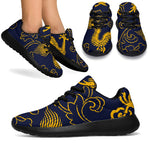 Gold Japanese Dragon Pattern Print Sport Shoes GearFrost