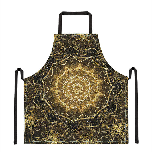 Gold Kaleidoscope Print Apron