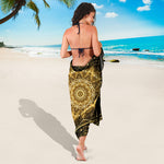 Gold Kaleidoscope Print Beach Sarong Wrap