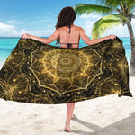 Gold Kaleidoscope Print Beach Sarong Wrap