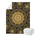 Gold Kaleidoscope Print Blanket
