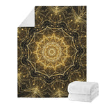 Gold Kaleidoscope Print Blanket