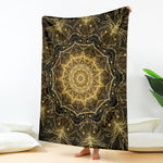 Gold Kaleidoscope Print Blanket