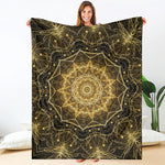 Gold Kaleidoscope Print Blanket