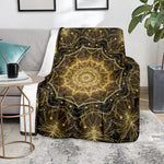 Gold Kaleidoscope Print Blanket